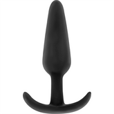 BLACK&SILVER - PLUG ANAL DE SILICONA CON MANGO MEDIANO KAEL
